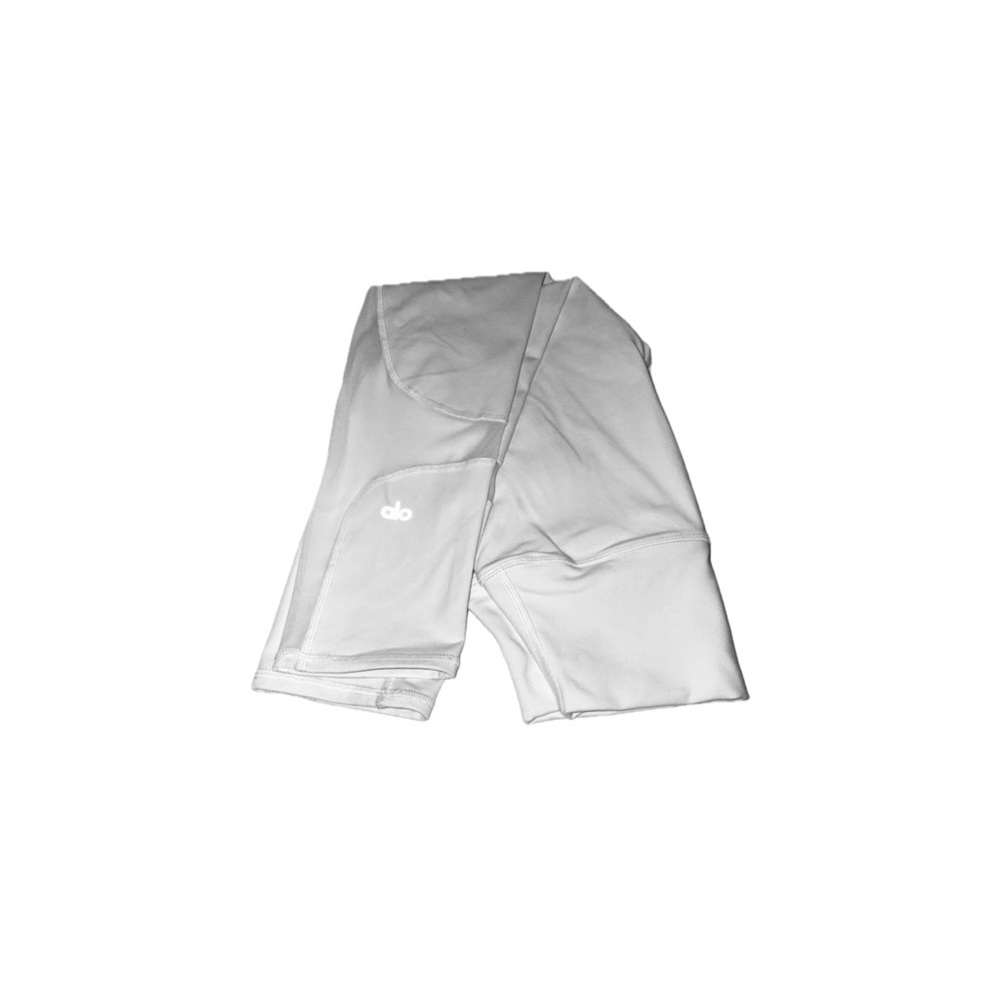 Alo Women’s Yoga Workout Leggings with Mesh in White - Size Small